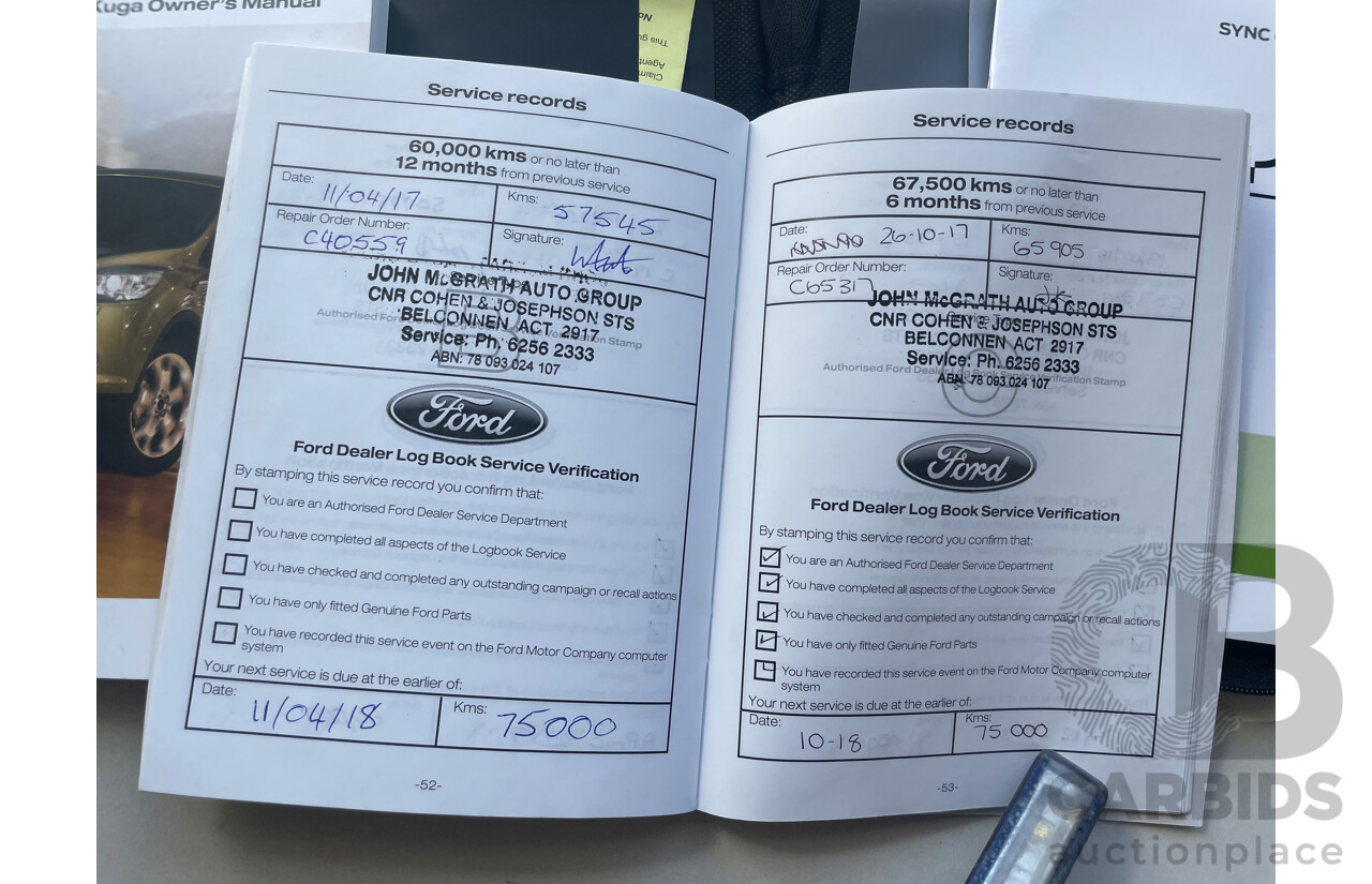 12/2013 Ford Kuga Titanium (awd) TF 4d Wagon Blue 2.0L