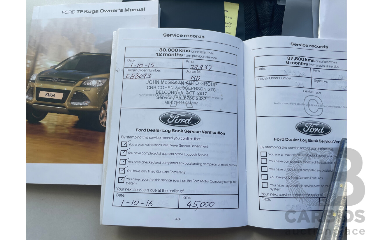 12/2013 Ford Kuga Titanium (awd) TF 4d Wagon Blue 2.0L