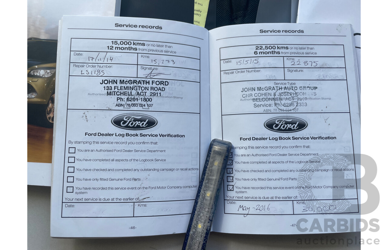 12/2013 Ford Kuga Titanium (awd) TF 4d Wagon Blue 2.0L