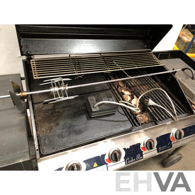 Cordon Bleu Quad Burner BBQ with Warming Tray and Cover