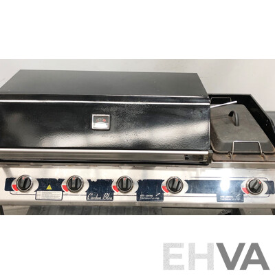 Cordon Bleu Quad Burner BBQ with Warming Tray and Cover