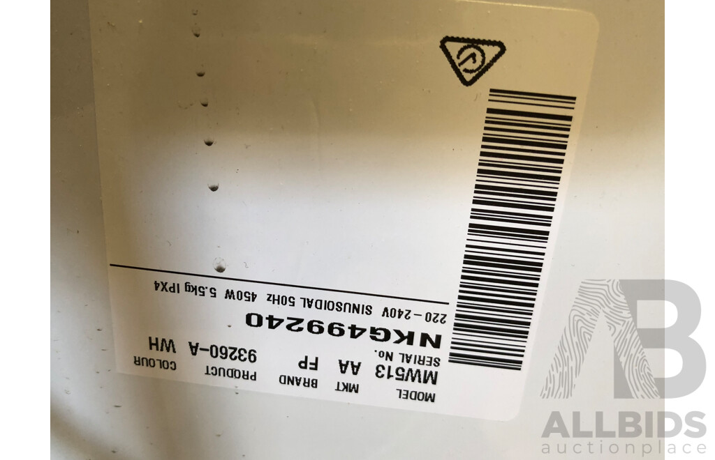 Fisher & Paykel Quicksmart MW513 Top Loading Washing Machine