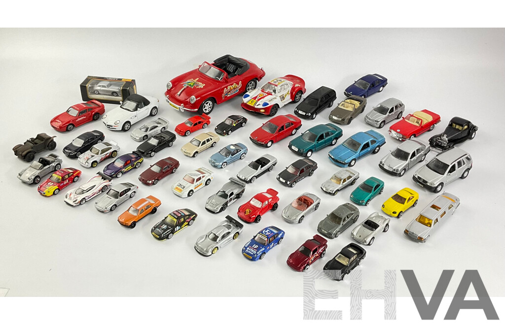 Collection of Diecast German Brand Cars, Mercedes Benz, Porsche and BMW Including Matchbox and Hot Wheels
