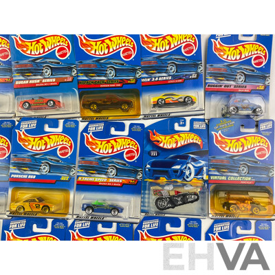 Collection of Boxed Hot Wheels Including Virtual Collection, Surf N Fun, Sugar Rush Series and More