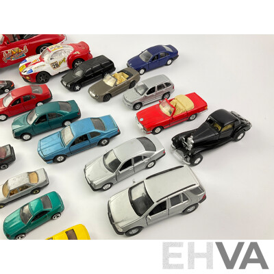 Collection of Diecast German Brand Cars, Mercedes Benz, Porsche and BMW Including Matchbox and Hot Wheels