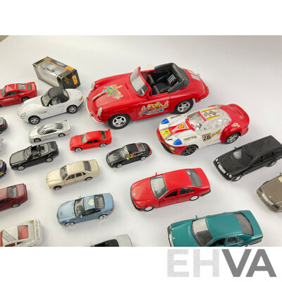 Collection of Diecast German Brand Cars, Mercedes Benz, Porsche and BMW Including Matchbox and Hot Wheels
