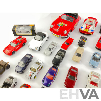 Collection of Diecast German Brand Cars, Mercedes Benz, Porsche and BMW Including Matchbox and Hot Wheels