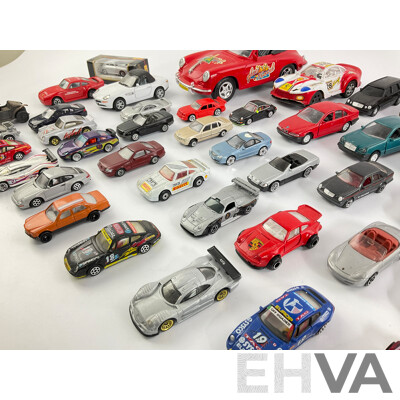 Collection of Diecast German Brand Cars, Mercedes Benz, Porsche and BMW Including Matchbox and Hot Wheels