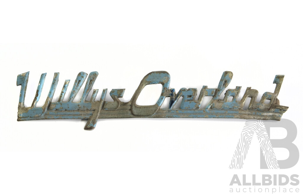 Vintage Willys Overland Bonnet Badge