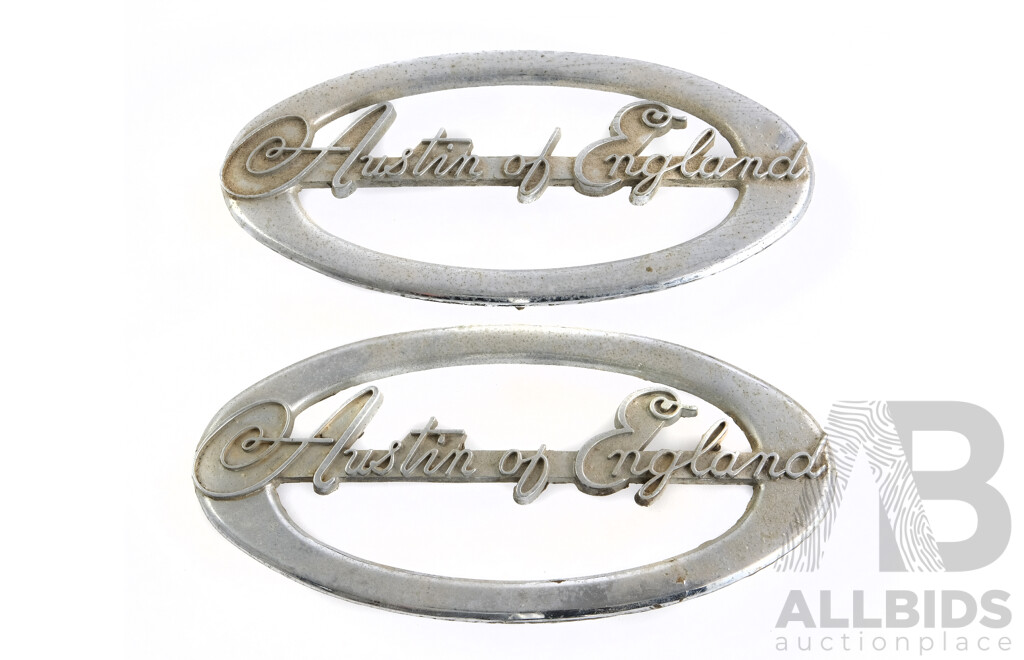 Pair of Vintage Austin of England Badges