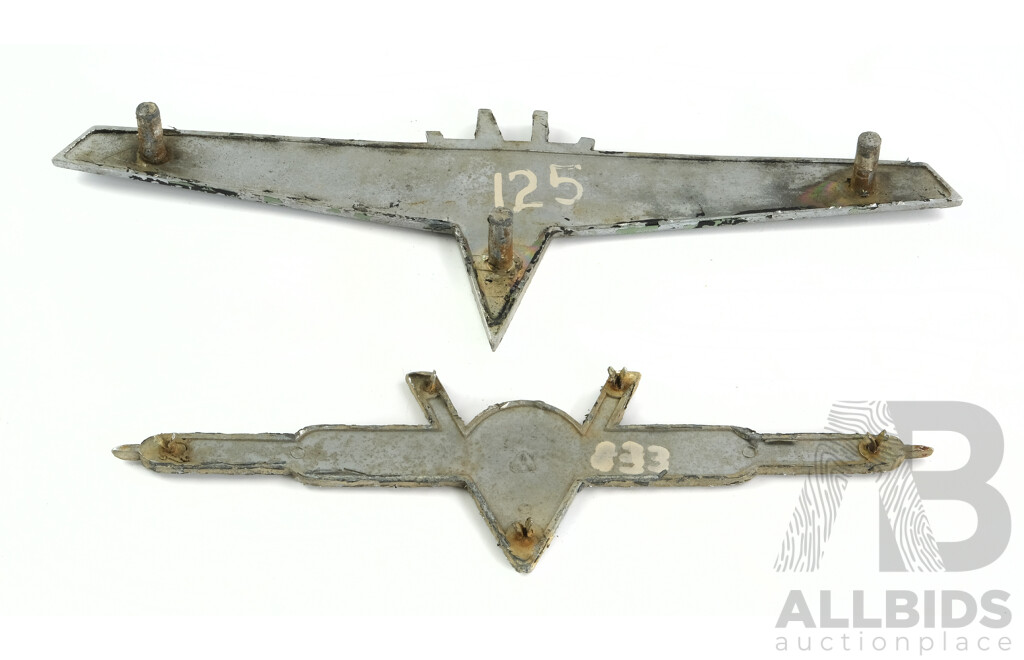 Pair of Vauxhall 14 Car Badges