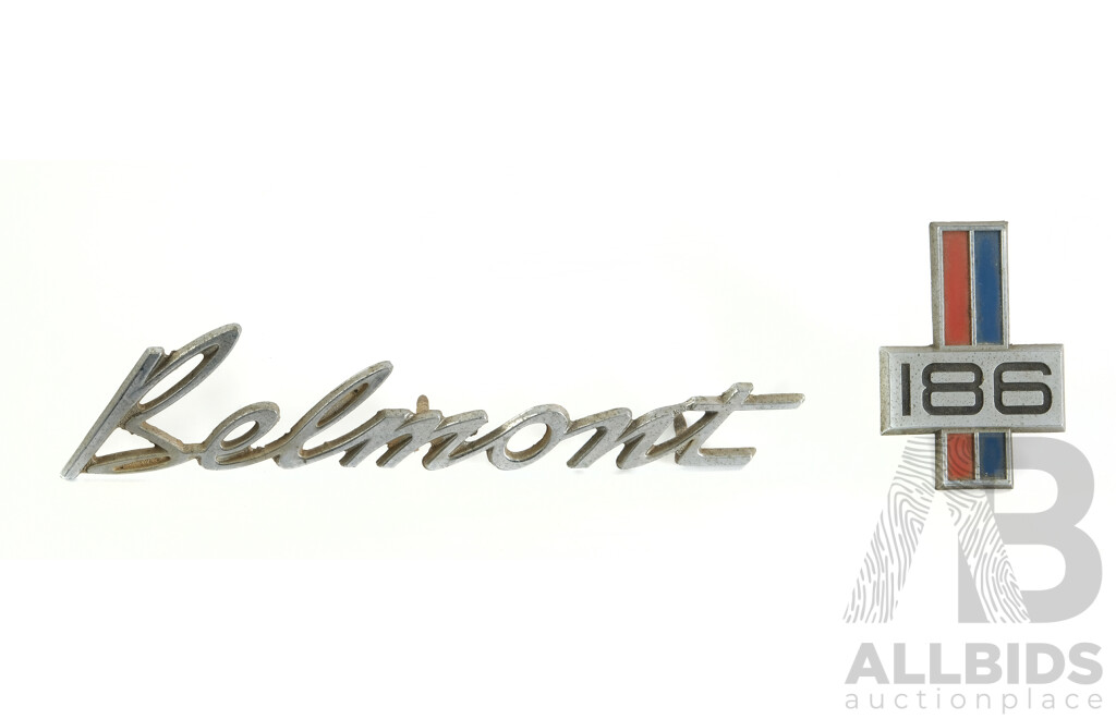 Vintage Holden HK-HG Belmont and 186 Badges