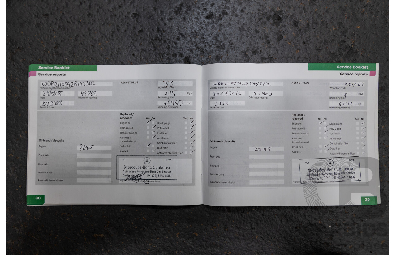 01/2008 Mercedes Benz E280 Elegance 211 MY07 Upgrade 4D Sedan Perlite Grey Metallic V6 3.0L