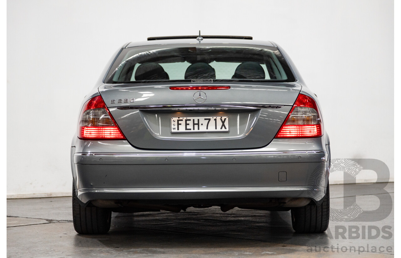 01/2008 Mercedes Benz E280 Elegance 211 MY07 Upgrade 4D Sedan Perlite Grey Metallic V6 3.0L