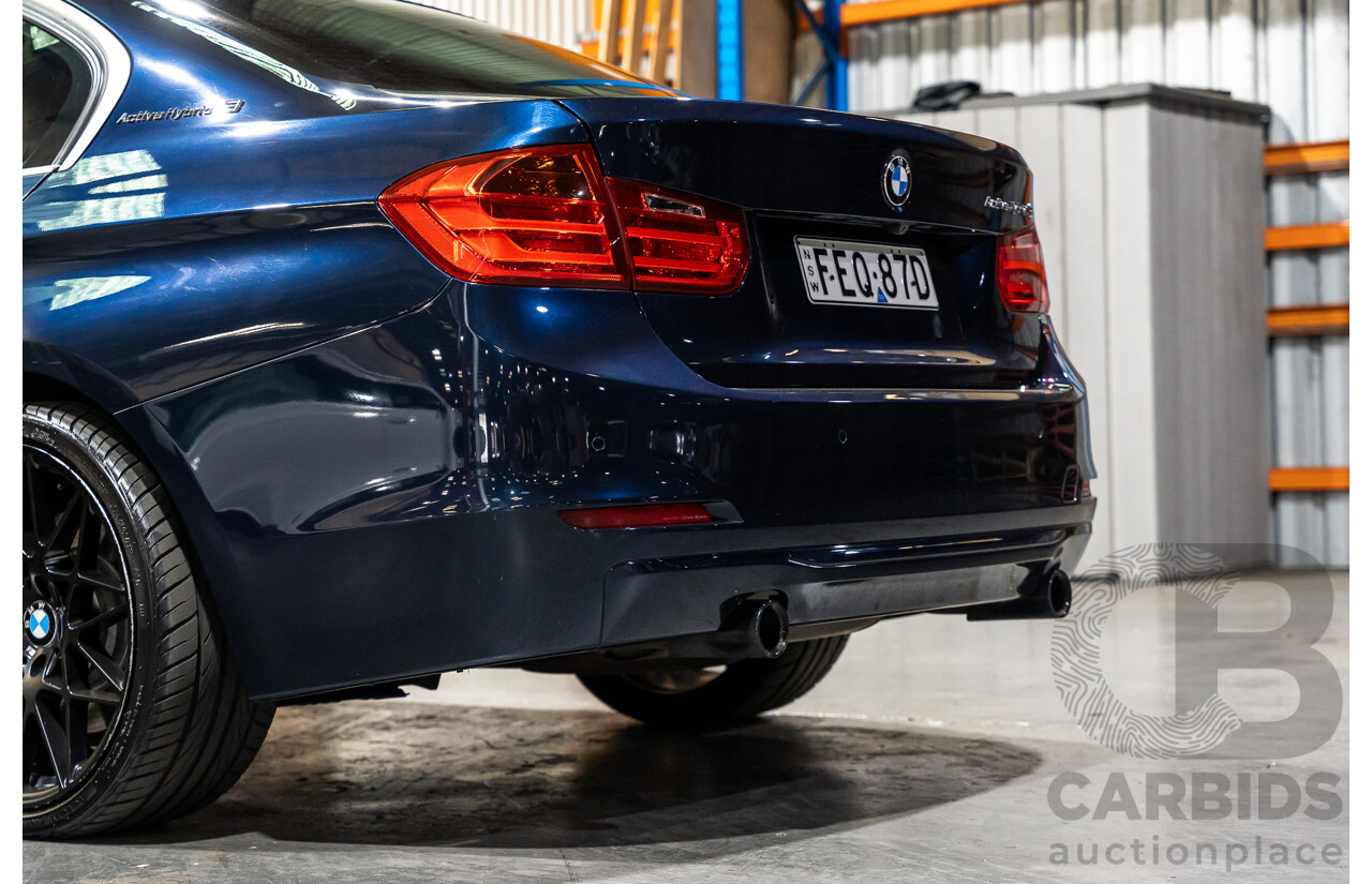 9/2013 BMW Active Hybrid 3 F30 Sport Line 4d Sedan Imperial Blue Metallic Turbo 3.0L / 40kw Hybrid