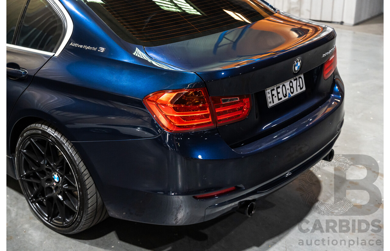 9/2013 BMW Active Hybrid 3 F30 Sport Line 4d Sedan Imperial Blue Metallic Turbo 3.0L / 40kw Hybrid