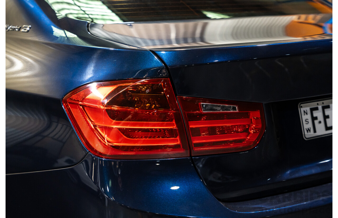 9/2013 BMW Active Hybrid 3 F30 Sport Line 4d Sedan Imperial Blue Metallic Turbo 3.0L / 40kw Hybrid