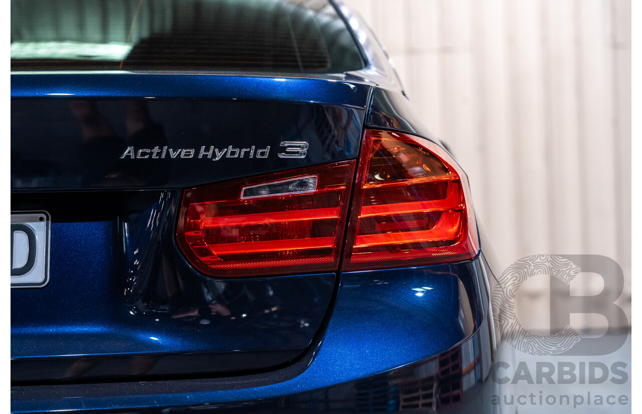 9/2013 BMW Active Hybrid 3 F30 Sport Line 4d Sedan Imperial Blue Metallic Turbo 3.0L / 40kw Hybrid