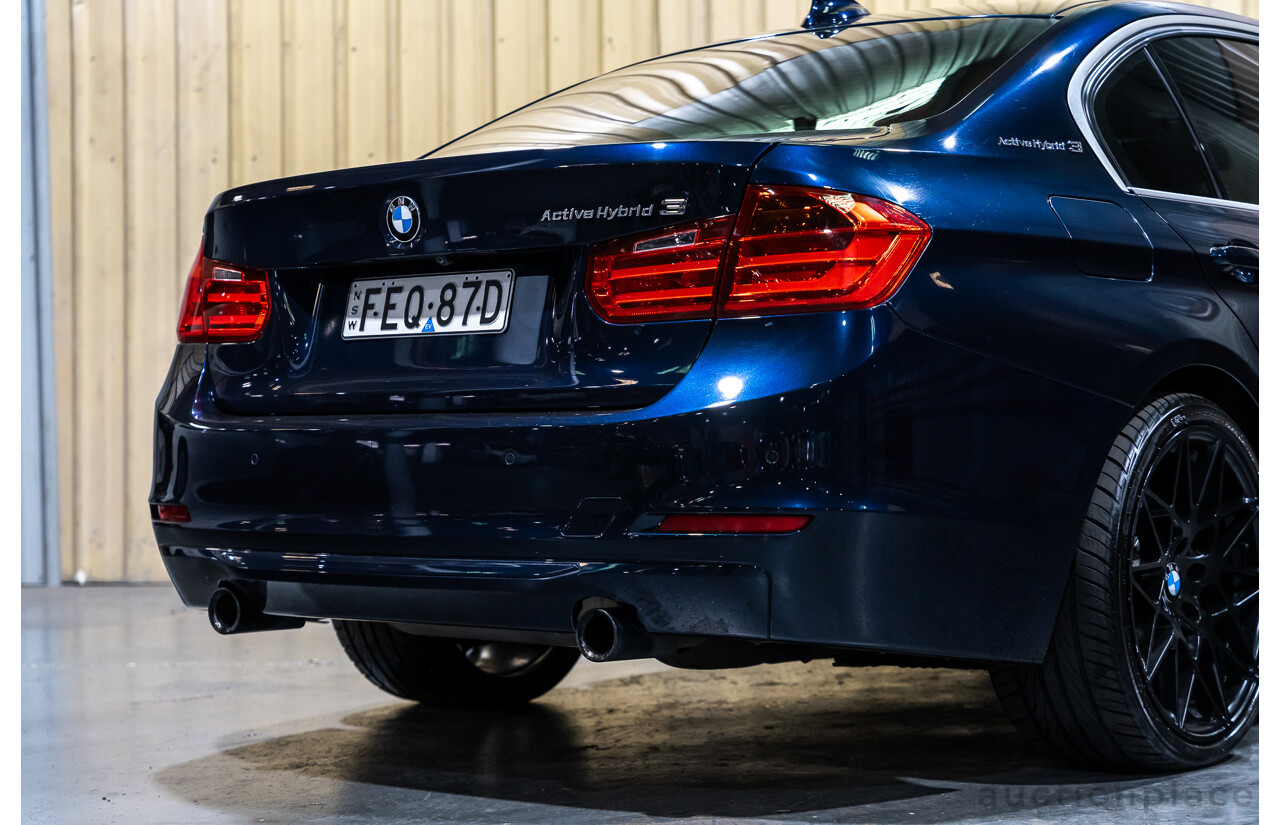 9/2013 BMW Active Hybrid 3 F30 Sport Line 4d Sedan Imperial Blue Metallic Turbo 3.0L / 40kw Hybrid