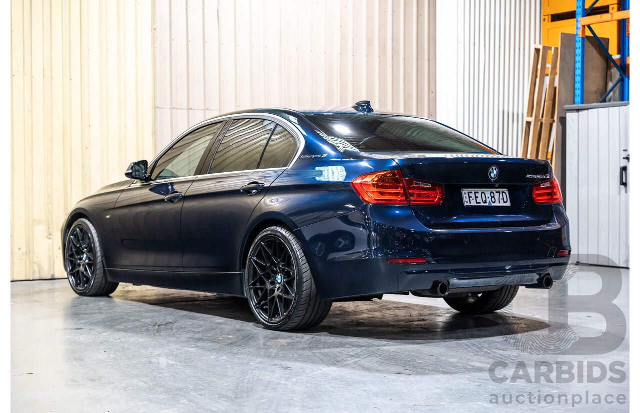 9/2013 BMW Active Hybrid 3 F30 Sport Line 4d Sedan Imperial Blue Metallic Turbo 3.0L / 40kw Hybrid