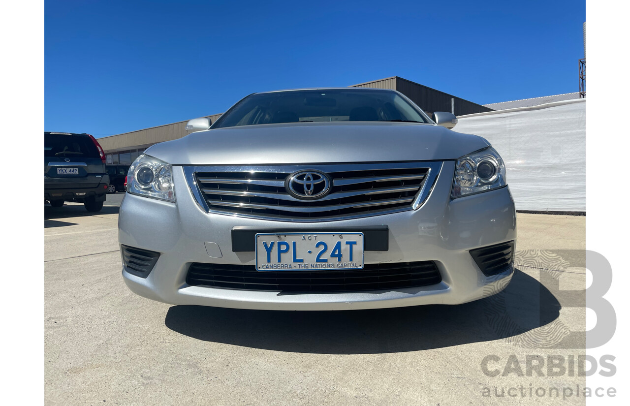 10/2010 Toyota Aurion AT-X FWD GSV40R 09 UPGRADE 4D Sedan Silver Or Chrome 3.5L