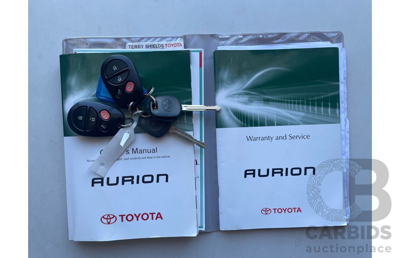 10/2010 Toyota Aurion AT-X FWD GSV40R 09 UPGRADE 4D Sedan Silver Or Chrome 3.5L