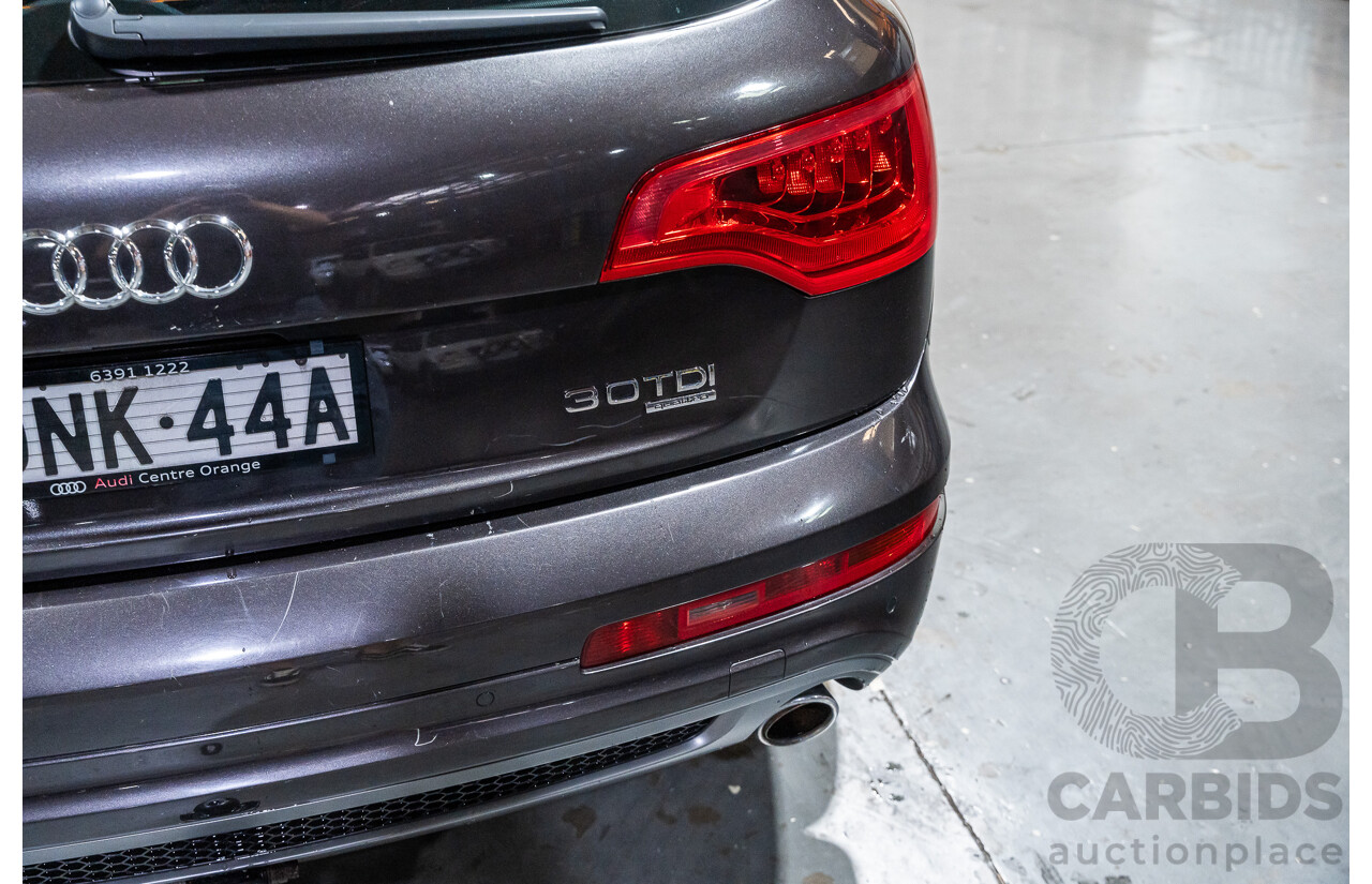 4/2012 Audi Q7 3.0 TDI Quattro S-Line Pack (AWD) MY12 4d Wagon Grey Turbo Diesel V6 3.0L - 7 Seater