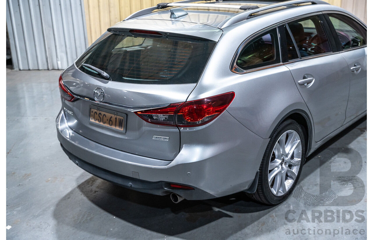 1/2014 Mazda 6 Atenza 6C MY14 UPGRADE 4d Wagon Metallic Silver Turbo Diesel 2.2L