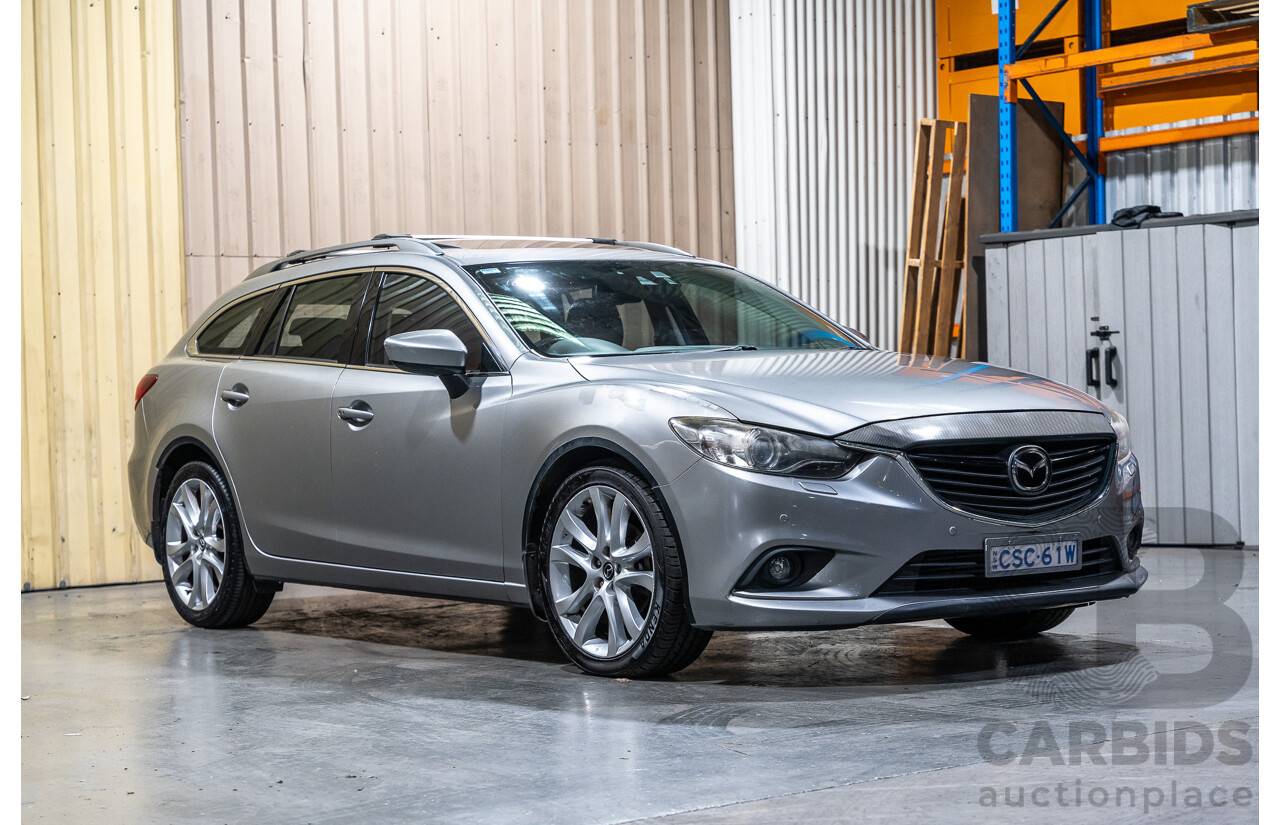 1/2014 Mazda 6 Atenza 6C MY14 UPGRADE 4d Wagon Metallic Silver Turbo Diesel 2.2L