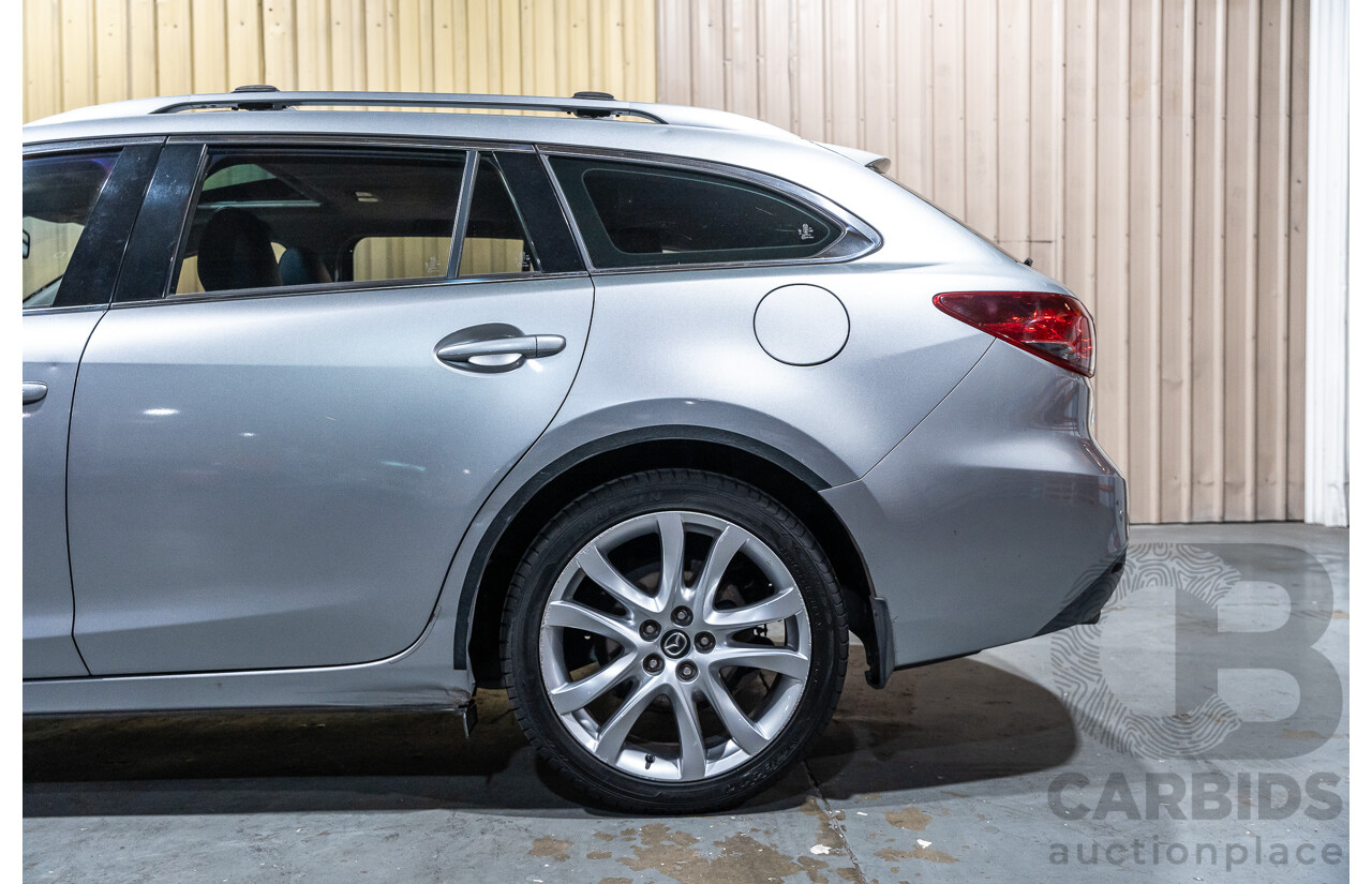 1/2014 Mazda 6 Atenza 6C MY14 UPGRADE 4d Wagon Metallic Silver Turbo Diesel 2.2L