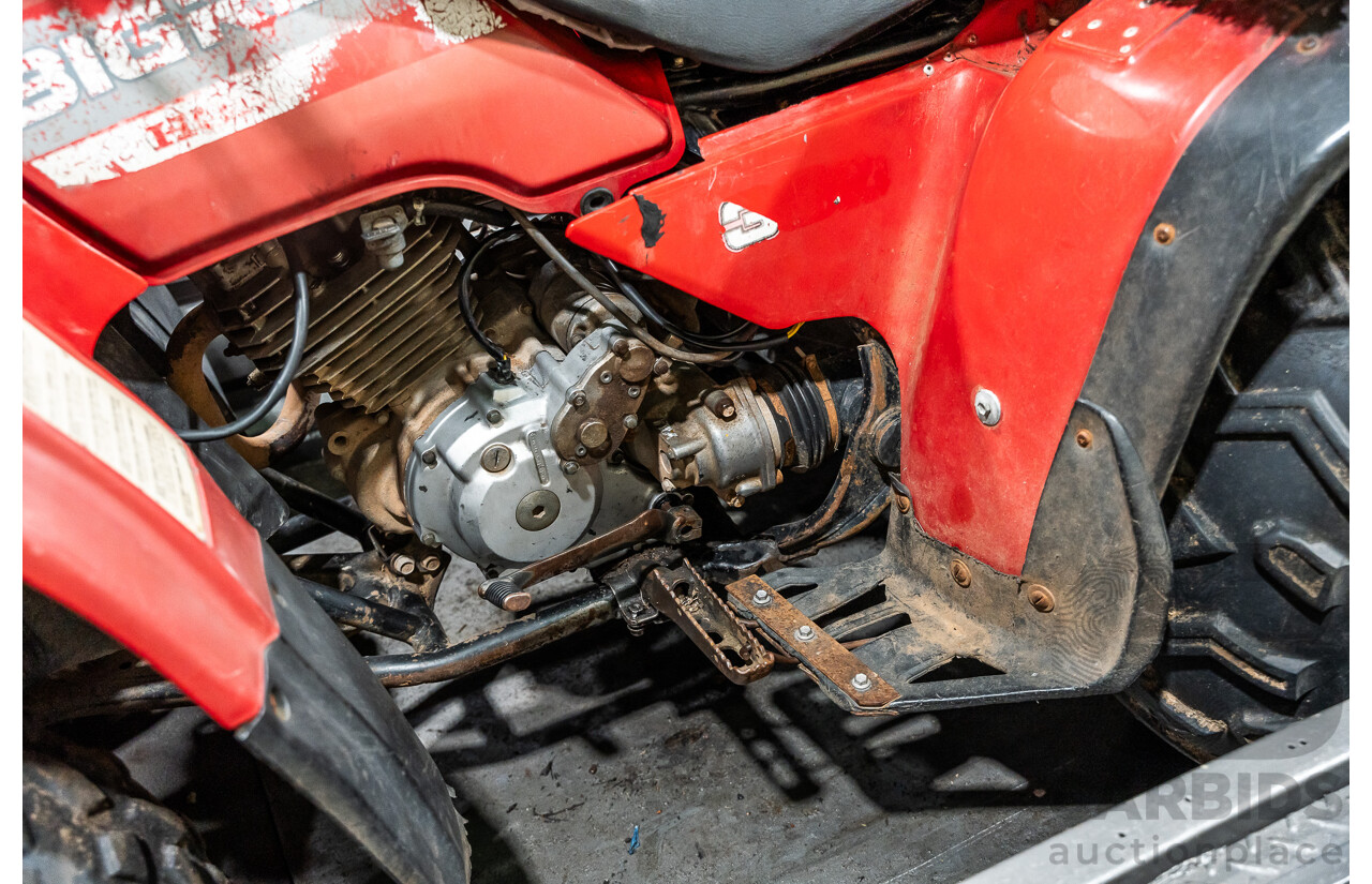 Honda Big Red Quad Bike and 1980 Trailer with Ramps