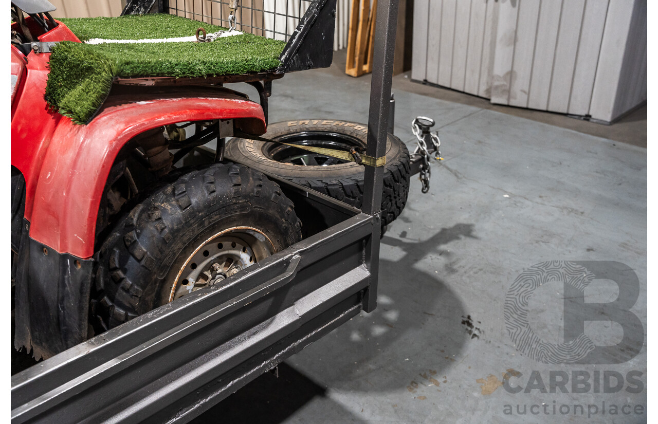Honda Big Red Quad Bike and 1980 Trailer with Ramps