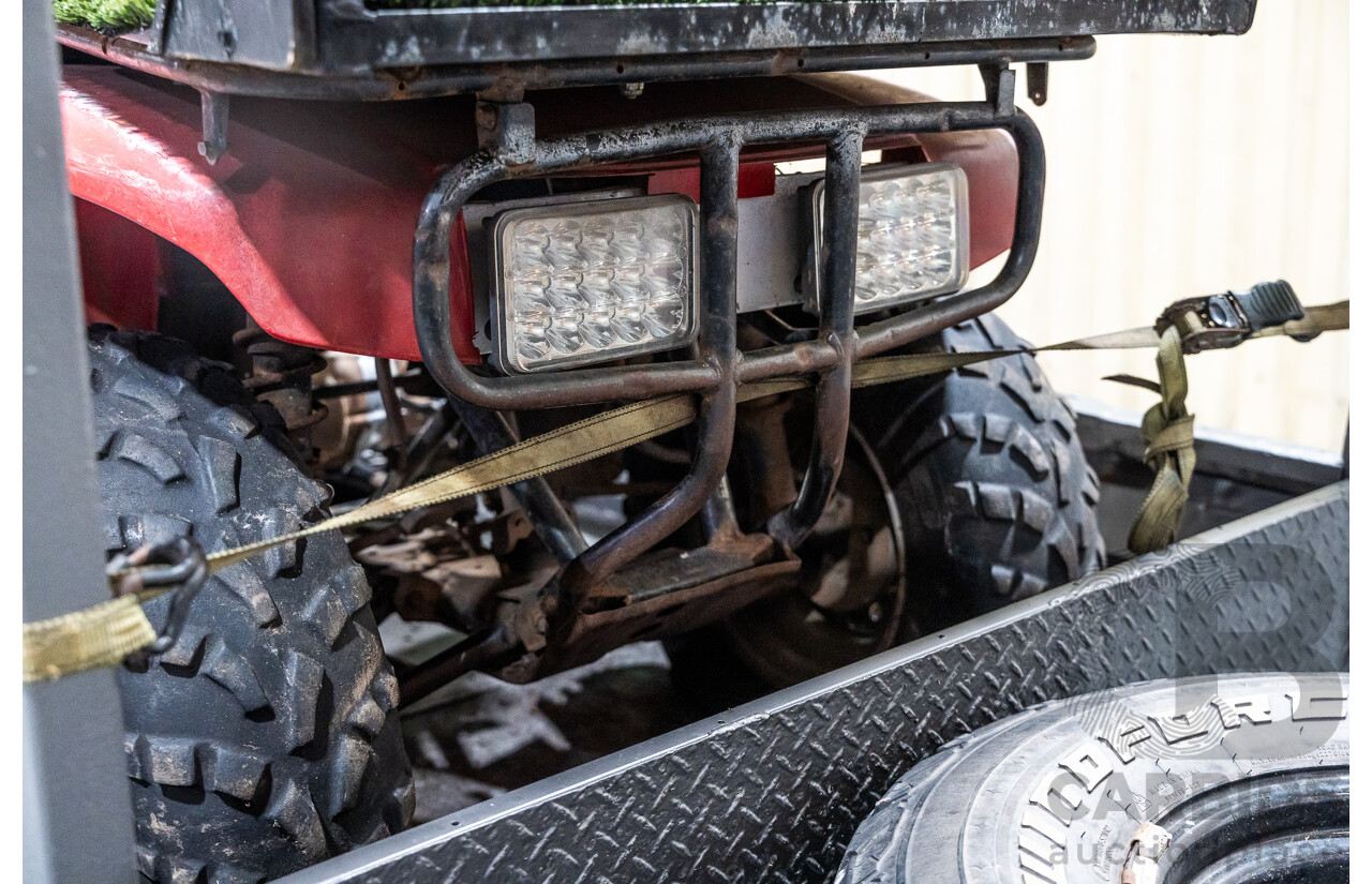 Honda Big Red Quad Bike and 1980 Trailer with Ramps