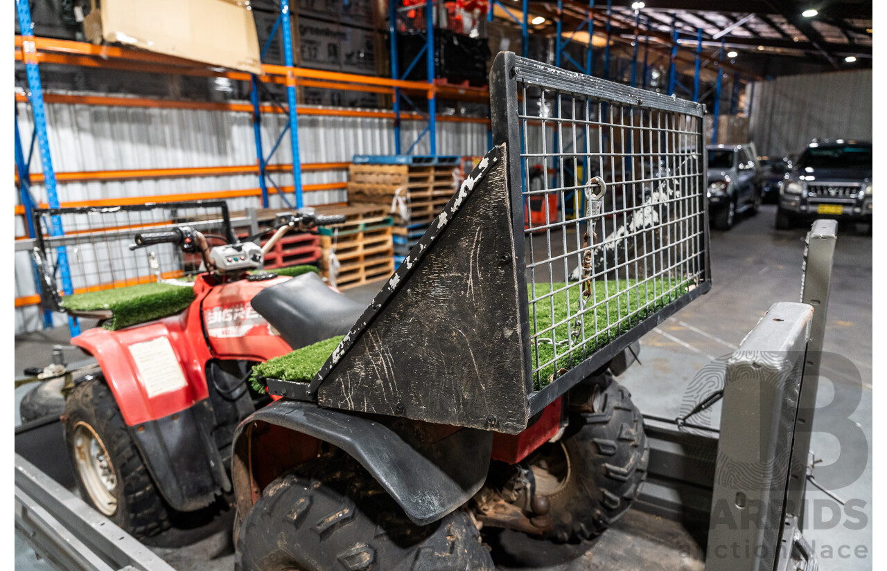 Honda Big Red Quad Bike and 1980 Trailer with Ramps