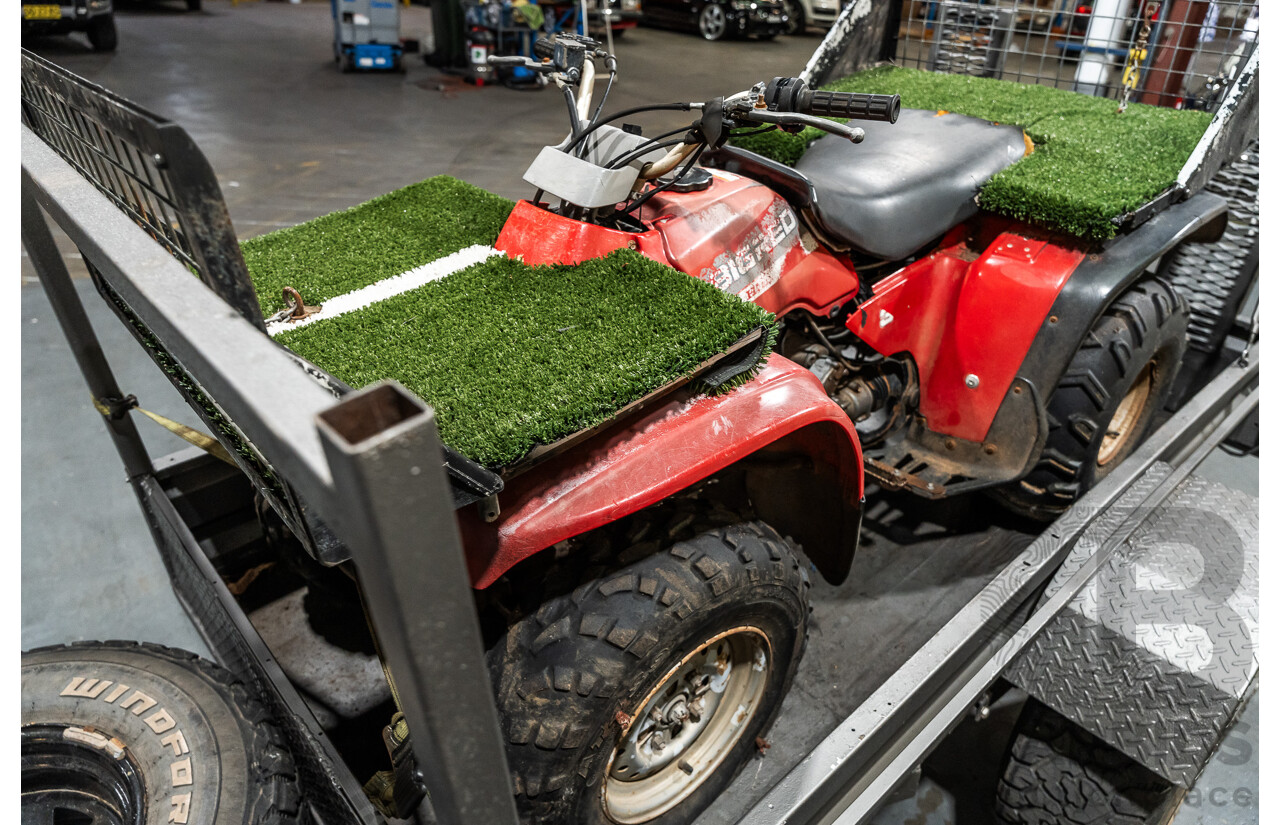 Honda Big Red Quad Bike and 1980 Trailer with Ramps