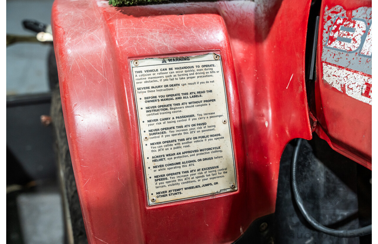 Honda Big Red Quad Bike and 1980 Trailer with Ramps