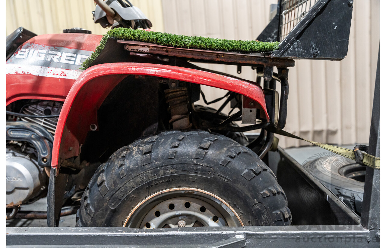 Honda Big Red Quad Bike and 1980 Trailer with Ramps