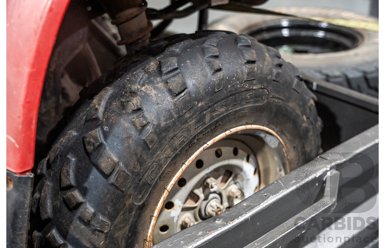 Honda Big Red Quad Bike and 1980 Trailer with Ramps