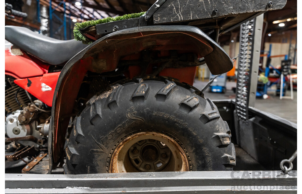 Honda Big Red Quad Bike and 1980 Trailer with Ramps