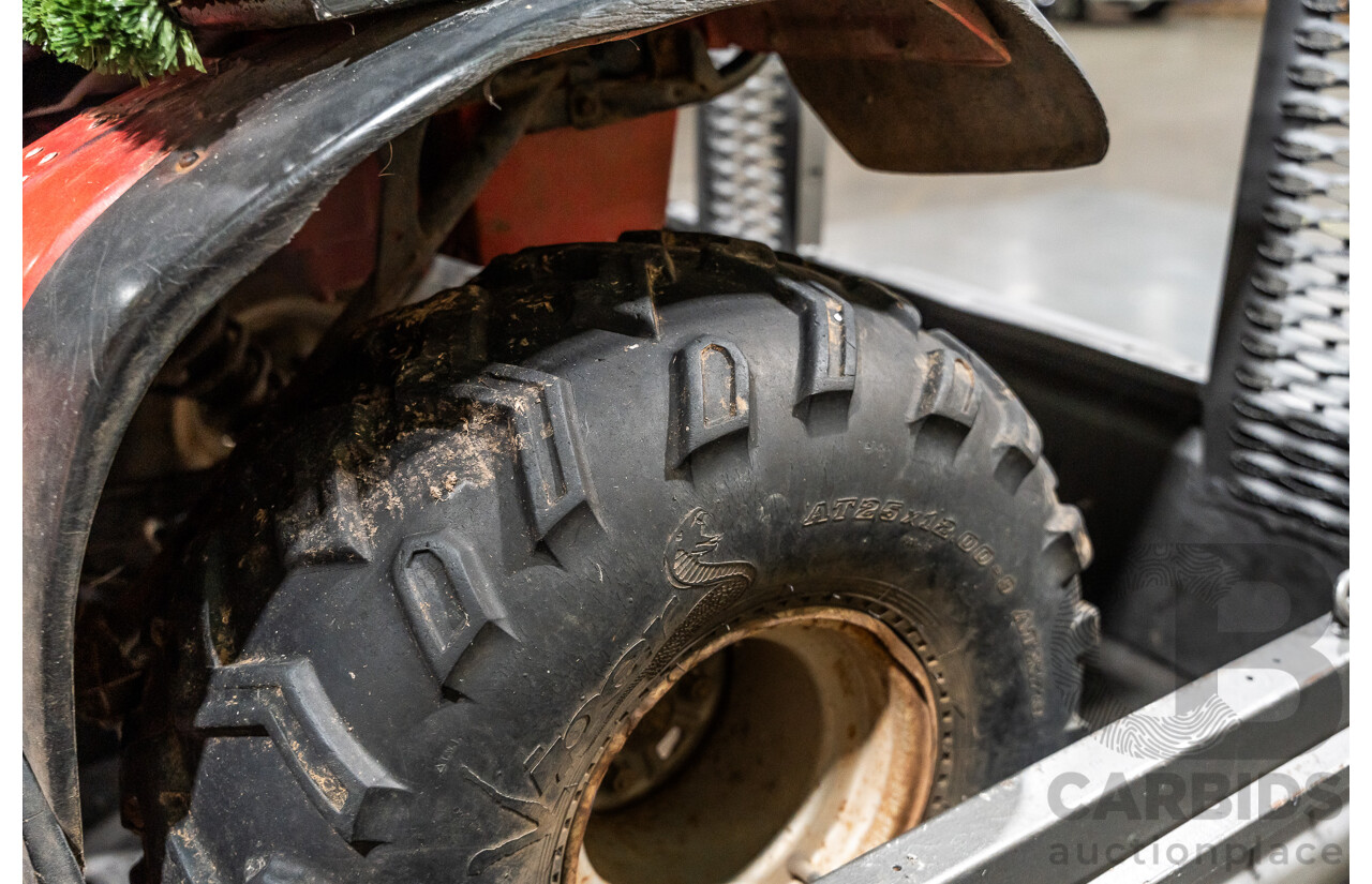 Honda Big Red Quad Bike and 1980 Trailer with Ramps