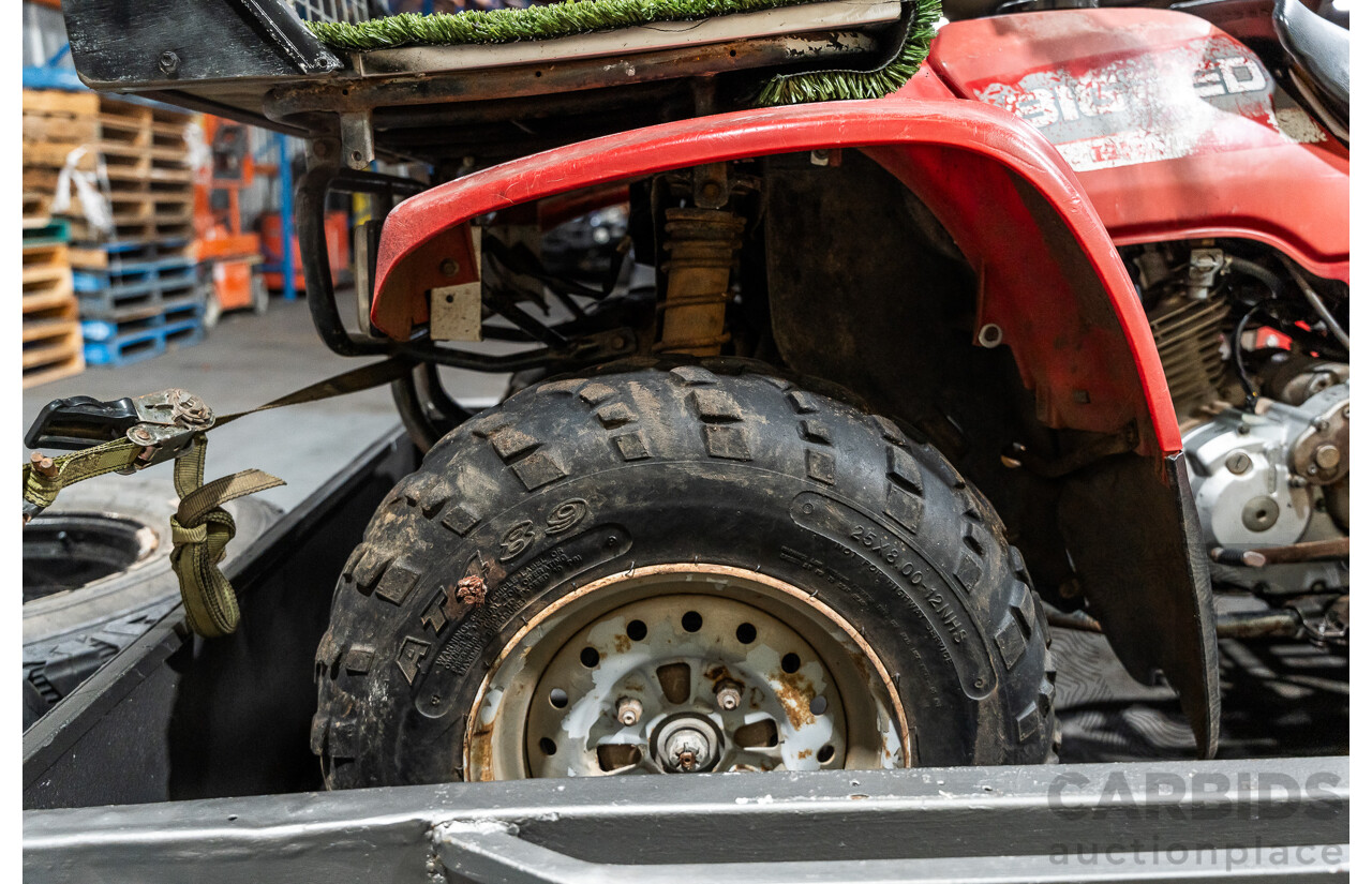 Honda Big Red Quad Bike and 1980 Trailer with Ramps