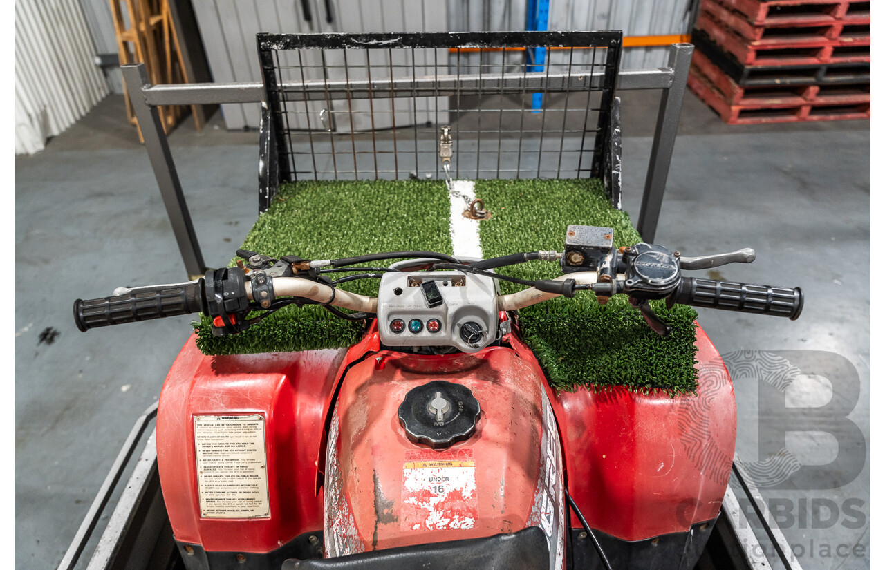 Honda Big Red Quad Bike and 1980 Trailer with Ramps