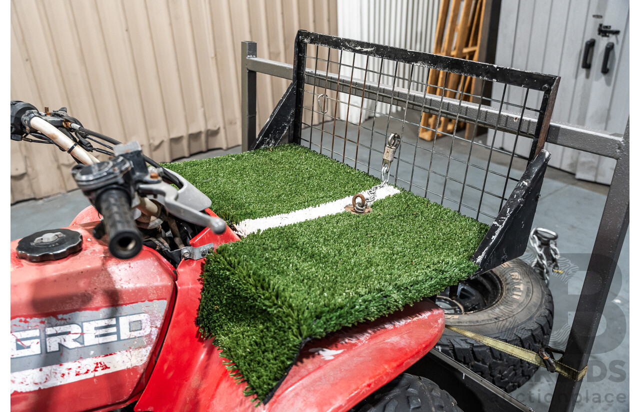 Honda Big Red Quad Bike and 1980 Trailer with Ramps