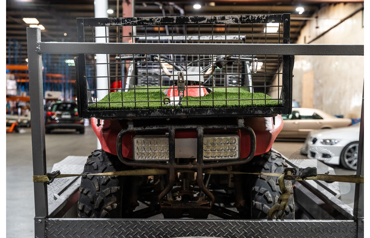 Honda Big Red Quad Bike and 1980 Trailer with Ramps