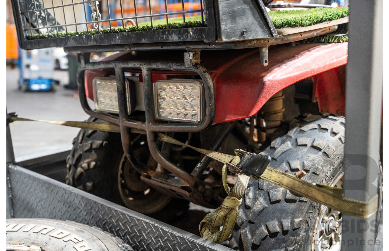 Honda Big Red Quad Bike and 1980 Trailer with Ramps
