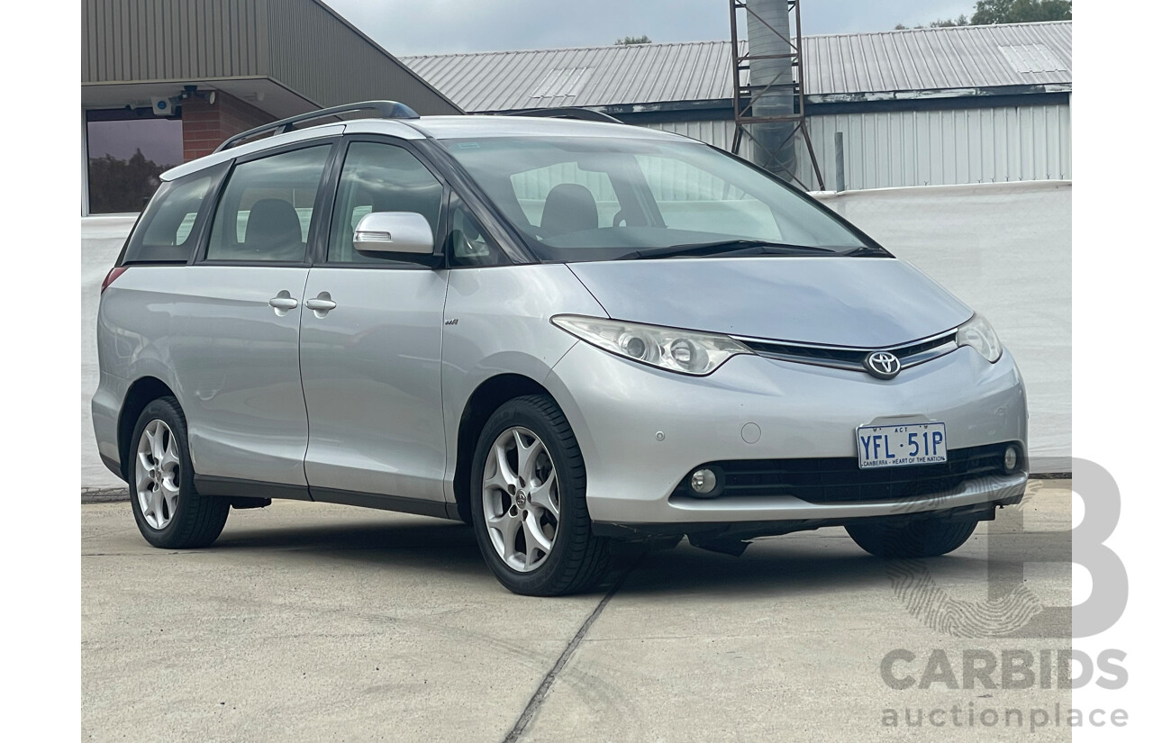 09/2007 Toyota Tarago GLX FWD ACR50R 4D Wagon Silver Or Chrome 2.4L