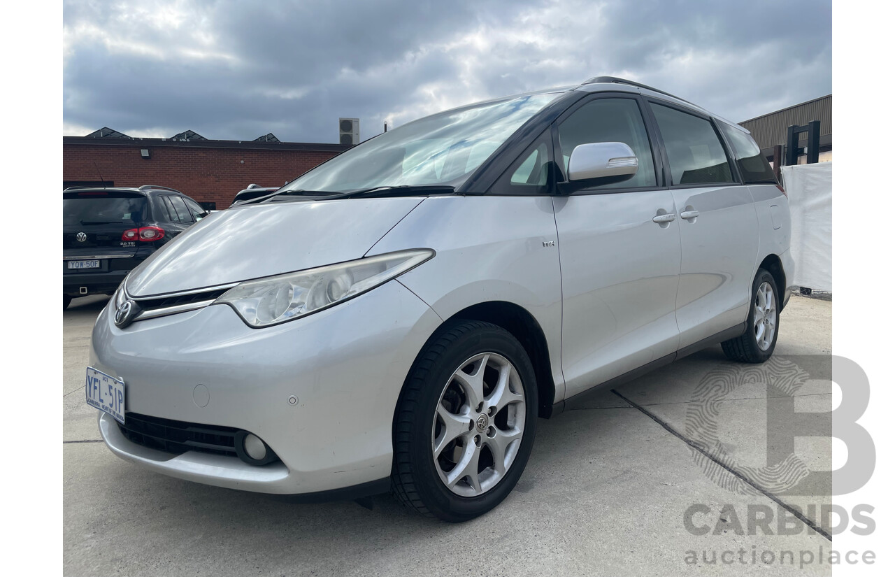 09/2007 Toyota Tarago GLX FWD ACR50R 4D Wagon Silver Or Chrome 2.4L