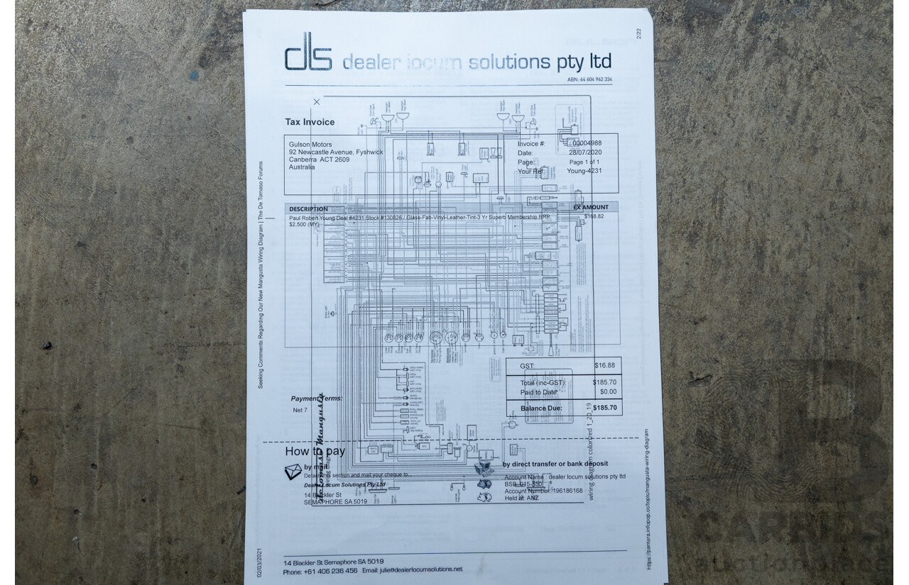 07/1985 De Tomaso Deauville Series 2 4d Sedan Red V8 5.8L