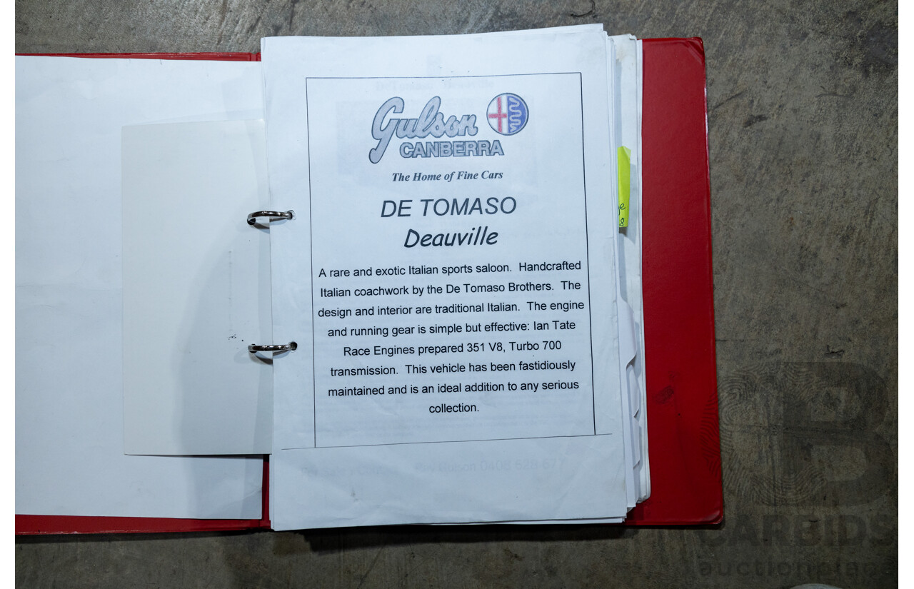07/1985 De Tomaso Deauville Series 2 4d Sedan Red V8 5.8L