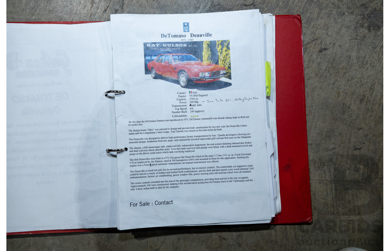 07/1985 De Tomaso Deauville Series 2 4d Sedan Red V8 5.8L